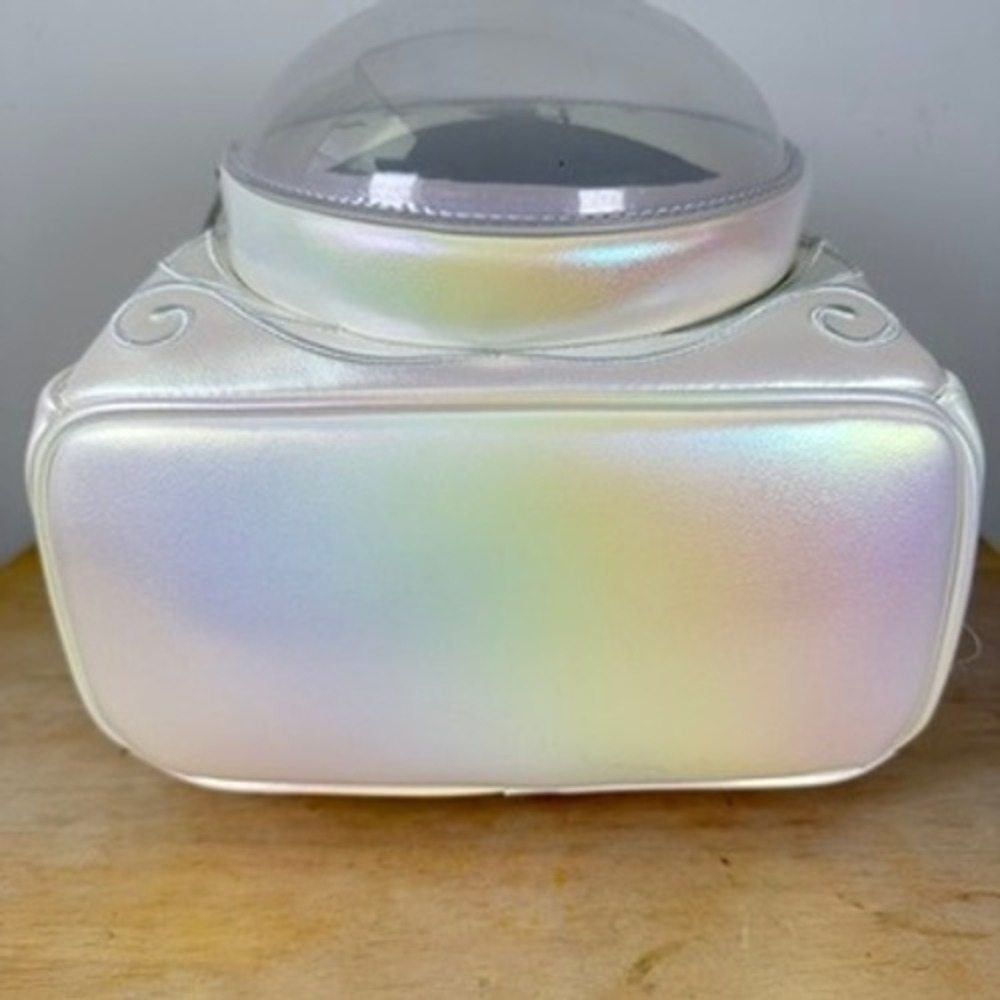 Loungefly Wicked for Good Glinda Bubble Mini Backpack White Iridescent Butterfly - Picture 8 of 13